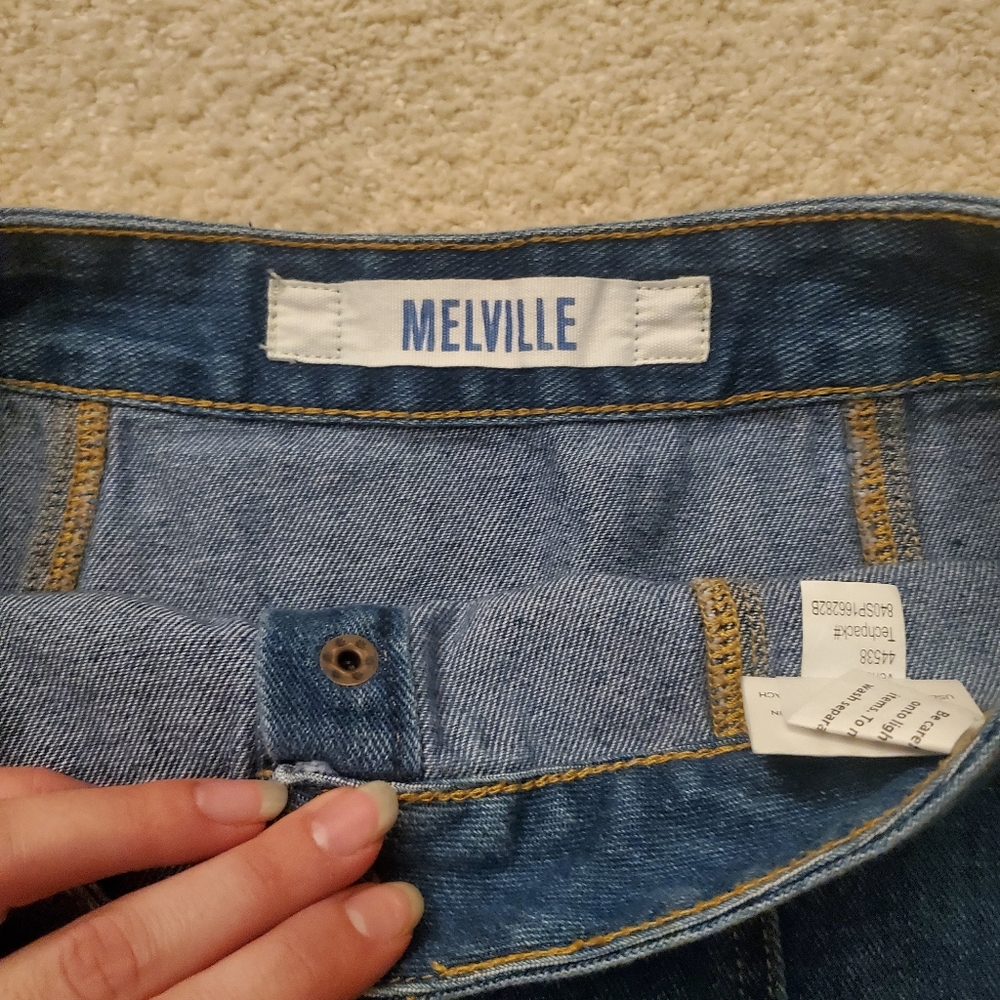 Brandy Melville Snap Front Jean Skirt - Picture 3 of 6